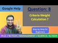 How to write MCDM based Research Paper: Part-8 (Criteria Weght Calculation) #phdpublications