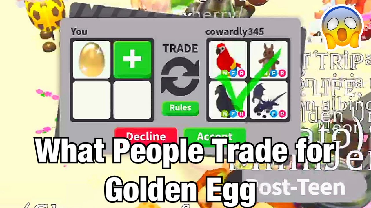 What People Trade For Golden Egg Roblox Adopt Me Youtube - the golden egg roblox