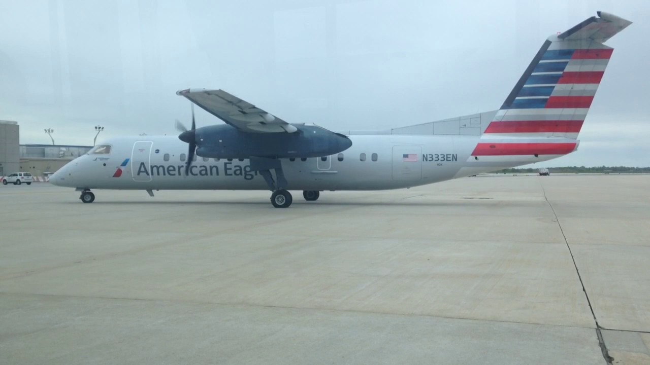 American Eagle Dash 8300 startup at PHL YouTube