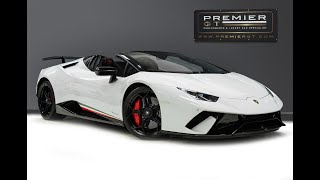 Lamborghini | Huracan Performante Spyder | Bianco Avus | 2018
Find out more here:
https://www.premiergt.com/used/cars/lamborghini/huracan/lp-640-4-performante-spyder-front-lift-electric-heated-seats-style-pack-1185
The Lamborghini Huracán Performante was designed with only one aim: to be the fastest. It takes the concept of a supercar and completely reworks it. The engine has been improved, the performance of the steering and suspension has been enhanced, and the whole car has been designed using ultra-lightweight materials including Lamborghini’s award-winning Forged Composites®.
The Performante also introduced the innovative Active Lamborghini Aerodynamics (ALA), taking performance and driving experience to the next level. Everything is beautifully designed for speed, power and maximum performance: the even more powerful V10 engine, the LDF 7-speed dual-clutch transmission, the Forged Composites® front and rear spoilers which increase and decrease the downforce as required, and the new, lighter wheels.
The V10 engine pushes out 630bhp and a maximum torque of 600 Nm. And, if you need further proof of the engineering brilliance of this car, on 5th October 2016, the Performante set a new production car lap record of 6:52.01min at the Nürburgring in Germany.
We are pleased to offer for sale this phenomenal 2018 (18) Lamborghini Huracán Performante LP640-4 5.2 V10 Spyder with a fantastic specification and a long list of options. It has covered 8,300 miles from new and comes with a full Lamborghini Service History.
The exterior is finished in the stunning Bianco Icaurs paintwork, complimented by with 20-inch Loge Forged Narvi Alloys in Black with Carbon Ceramic Brakes and Brake Callipers in Red. The Front and Rear Spoiler, Engine Bonnet, Rear Bumper and Aerodynamic Diffuser are all made from Lamborghini’s Forged Composite Carbon contributing to the car’s 40kg weight reduction. No expense has been spared in putting together this particular Performante. It’s specification is incredible and includes the optional Lifting System, Magneto-Rheological Suspension, Front and Rear Parking Sensors together with Rear View Camera.
The interior is just as beautiful as the outside. Finished in Sportivo Alcantara in Nero Cosmus and contrast stitching in Rosso Alala, it also features plenty of Forged Composite Carbon. Other options include Floor Mats in Nero Cosmus with a Red Performante Logo, Branding Package, Style Package, Electric and Heated Comfort Seats and BlueTooth Preparation with AppleCar Play.
With the Huracán Performante, Lamborghini have produced a supercar which perfectly balances speed with engaging and dynamic road driving. And, as you would expect from a Premier GT car, this Performante is presented to the highest of standards.
At Premier GT, luxury and performance cars are not just our business, they are also our passion and every vehicle we offer has been meticulously hand picked to ensure it meets our exceptionally high standards and yours.
With over 45 years of experience in the motor industry, every single car we buy has to meet our exacting requirements in terms of provenance, history and quality. And, whilst we are fanatical about detail, we also ensure that each of our cars has something special about it, whether that be an exquisite colour combination or an incredible specification. We believe if we are excited about a car, you will be too.
#hypercars #supercars #premiergt
Web: www.premiergt.com
Instagram: @premiergt
Twitter: @Premier_GT
Facebook: https://www.facebook.com/premiergtsussex
Linked In: https://www.linkedin.com/company/premier-gt-ltd/ Lamborghini | Huracan Performante Spyder | Bianco Avus | 2018