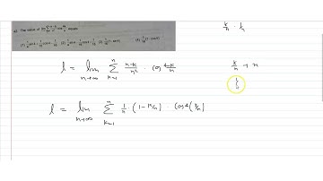 The value of `lim sum_(k=1)^n (n-k)/n cos((4k)/n)` equals to