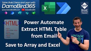 Extract HTML Table from Email in Power Automate
