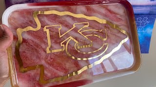 This Tray Turned Into A Mistake!! - Resin Tutorial KC Chiefs Tray + Mistakes screenshot 1