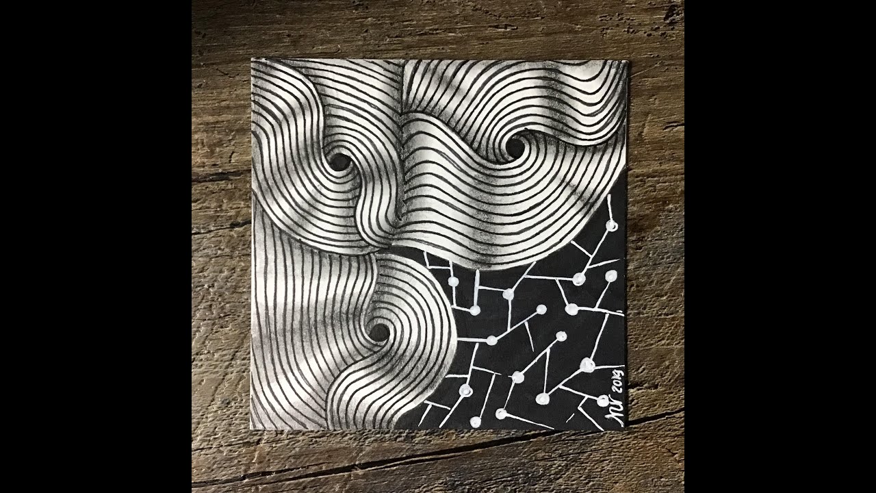 Easy Zentangle - Meditative art - Lots of auras and shading :-)