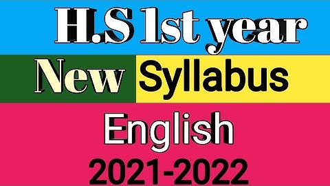 HS 1st year English syllabus||class 11 English syllabus 2022 @brighteducationcentre2452
