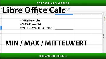Min (Minimum),  Max (Maximum) und Mittelwert (LibreOffice Calc)