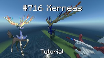 How to build a Pokémon Xerneas statue in Minecraft (Tutorial)