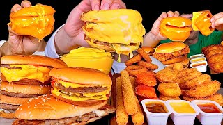 ASMR 치즈찍먹방 모음집🤪치즈소스에 빠진 음식들 햄버거 너겟 치즈스틱 찍먹방! Cheese Sauce Collection Burger nuggets Cheese MuKBang