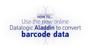 Ever wondered how to... use the new online Aladdin to convert characters in barcode data