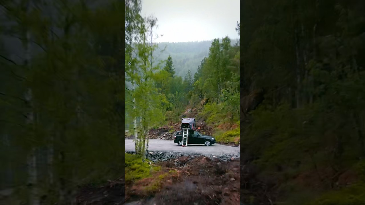 Our spot for the first night in Norway 🦅