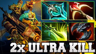 2x Ultra Kills + 23 Kills Gyrocopter Dota 2 Safelane Carry Build Guide Pro Gameplay Build 7.35