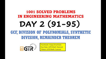 1001 SOLVED PROBLEMS IN ENGINEERING MATHEMATICS | Day 2 (91-95)