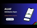 معلومات و ثبت نام برنامه های لیسانس دانشگاه آمریکایی افغانستان Info and how to apply for AUAF