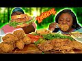 COUNTRY FRIED PORK CHOP SANDWICHES AND CHICKEN LEGS!!! | HASHTAG THE CANNONS | MUKBANG EATING SHOW