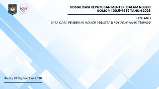 Sosialisasi Kepmendagri tentang Tata Cara Registrasi Posyandu