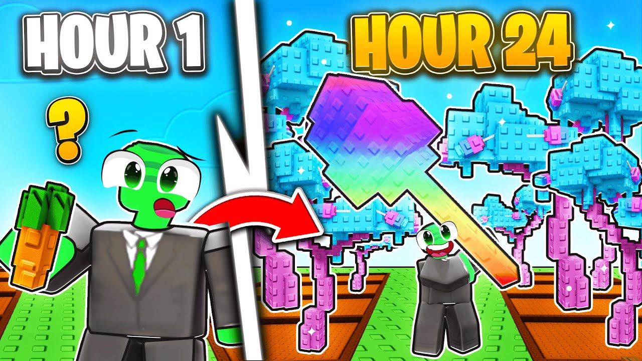 How RICH Can I Get in GROW A GARDEN in 24 HOURS? (Roblox)