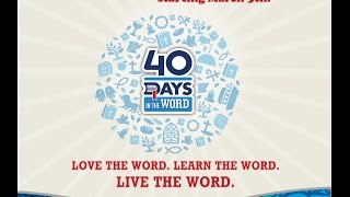 40 Days in the Word-week 4