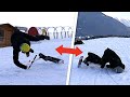 Simuler des chutes sur les pistes en snowscoot 