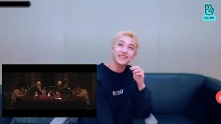 Bang Chan watching "Stray Kids NOEASY UNVEIL:TRACK" 강박 (방찬, 현진)"