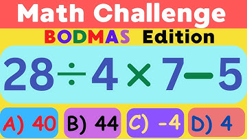 Crack the Code: BODMAS Math Quiz Challenge! 🧠🤔| #maths | #quiz