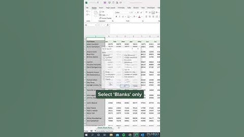 Excel Shortcuts- Delete blank rows easily using shortcuts..|subscribe for more tips and tricks.
