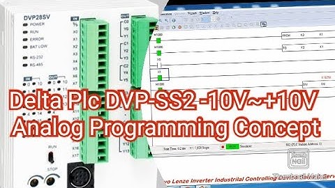 Delta Plc DVP-SS2 -10V~+10V Analog Programming Concept