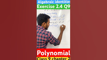 😱🔥Ex 2.4 Q9 verify a³-b³ = (a-b)(a²+ab+b²)class 9 chapter2 polynomial  #shorts #polynomials #ncert