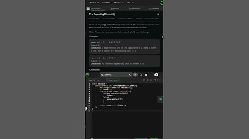 First Repeating Element in java