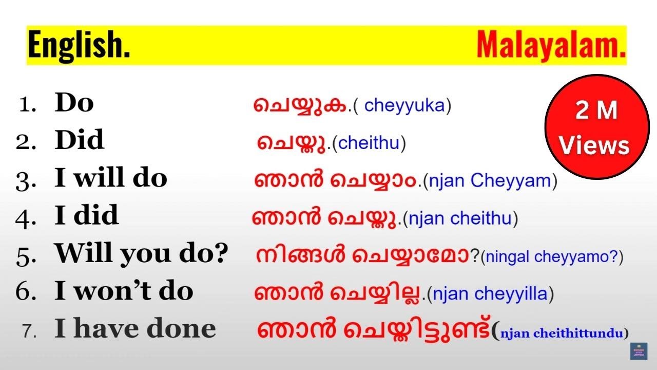 malayalam meaning of the english word hypothesis