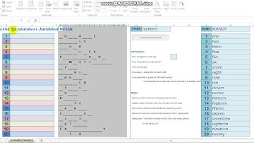 DIY scramble words on excel