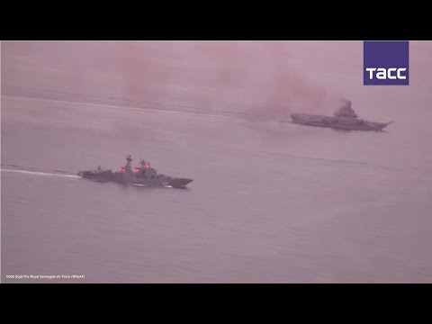 Видео авианосной группы ВМФ России в Ла-Манше