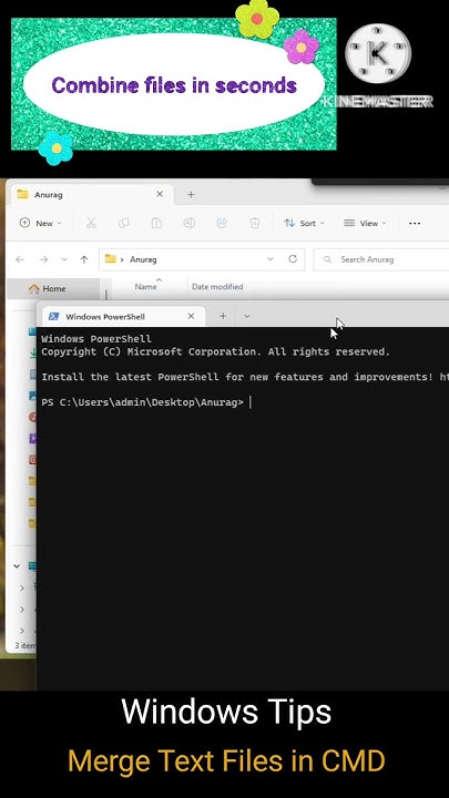 How to Combine Multiple Text Files into One Using CMD | Windows Tips # ...