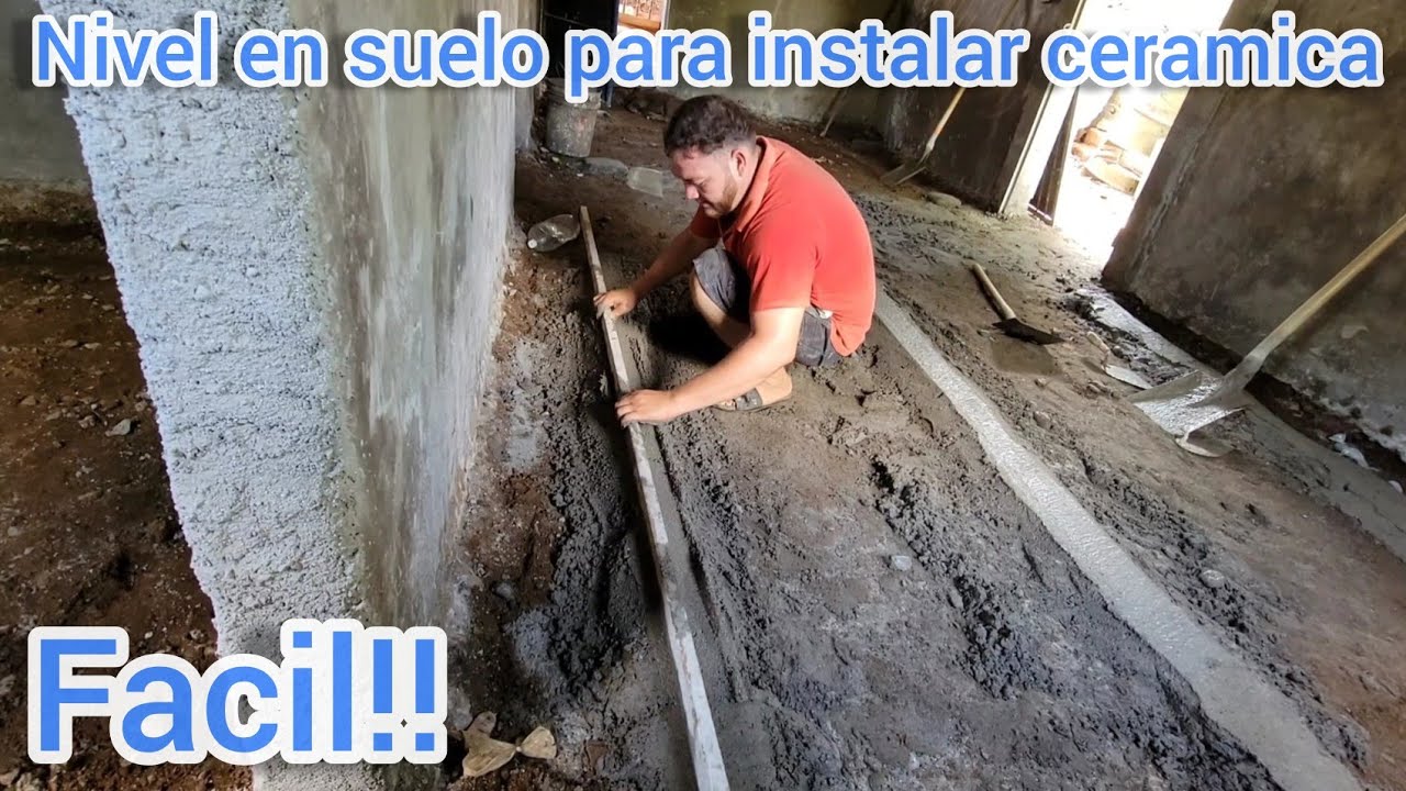 como nivelar un piso de cemento (explicacion) YouTube