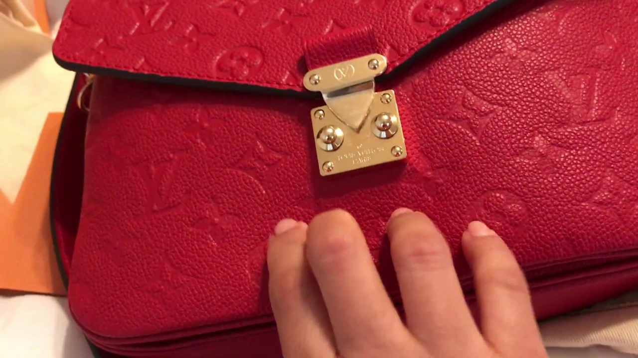 Review LV Pochette Metis Empreinte leather Purchased March 26, 2017 - YouTube