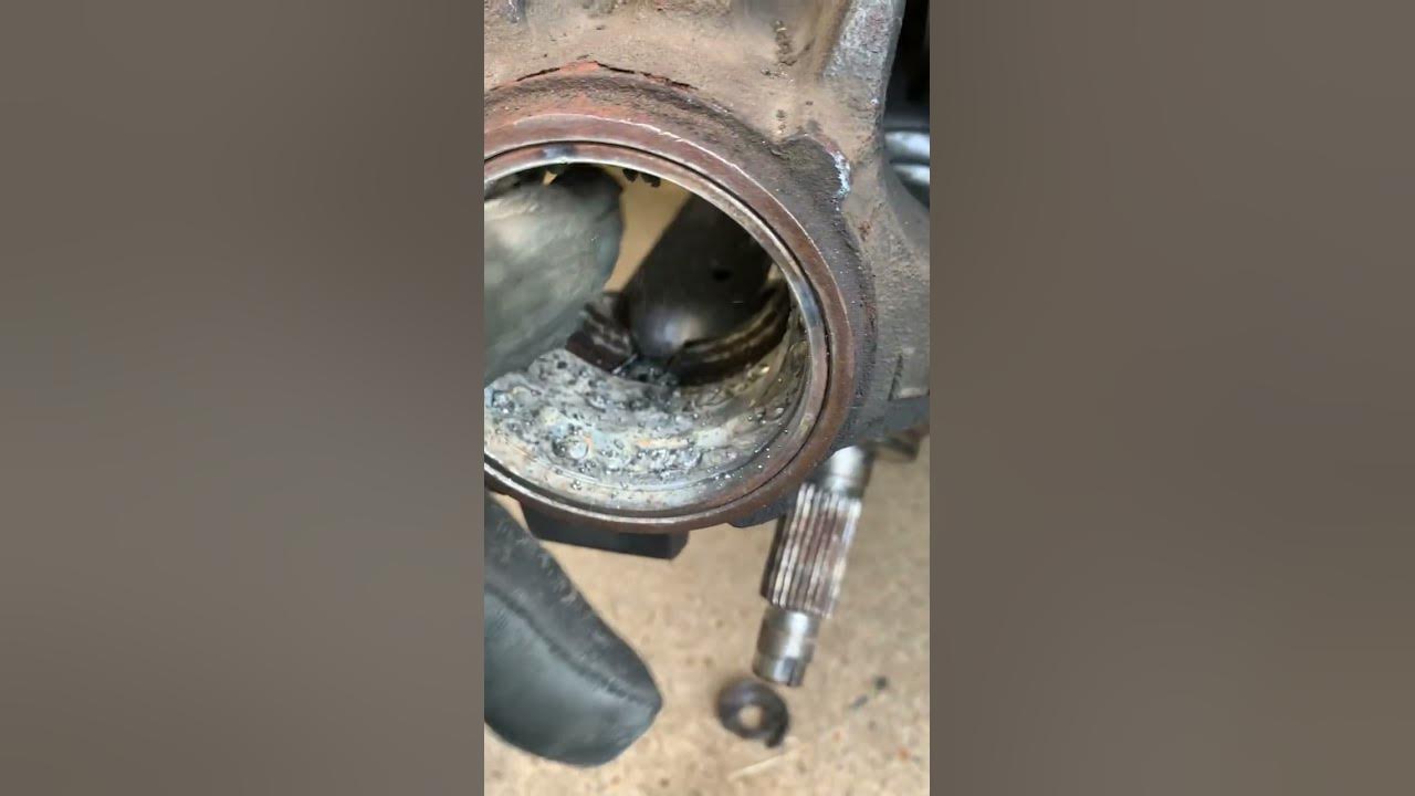 Stuck bearing race in a steering knuckle …weld a bead around the inside