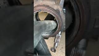 Stuck bearing race in a steering knuckle …weld a bead around the inside the face will tap right out