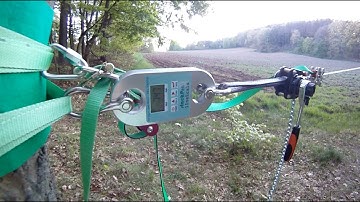 tensioning a longline (here 150m) with the lineGrip and lineTight (re-upload June 2nd 2014)