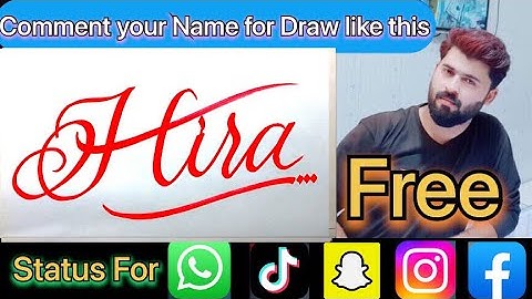 Hira Name Signature Calligraphy Status | How to Cursive write with cut Marker #hira @hira