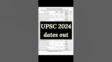 UPSC 2024 dates out🎯🎯 #upsc2024 #prelims2024 #viral #upsc #csat #civilservices #ias #ifs