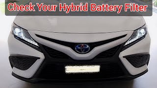 hybrid battery maintenance (filter cleaning) toyota camry