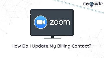 How Do I Update My Billing Contact in Zoom ? #Zoom