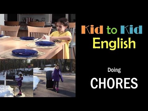 CHORES - Low Intermediate English Vocabulary - Lessons For KIDS And ADULTS