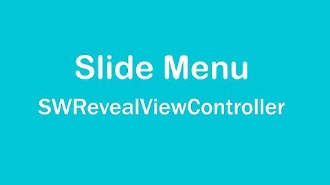 Slide Menu iOS - SWRevealViewController - Swift | Confiance Labs | Dewanshu Sharma