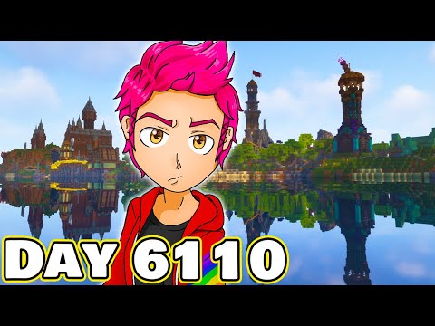 Hardcore Day 6110 - Pretty Basement, Awesome Axolotl pond & Found a GOD apple!