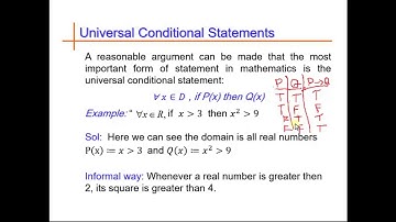 Universal Conditional Statement