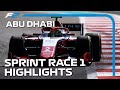 F2 Sprint Race 1 Highlights | 2021 Abu Dhabi Grand Prix