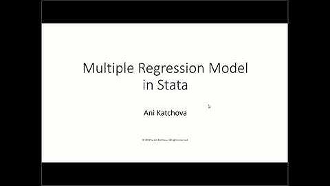 Multiple Regression Model in Stata