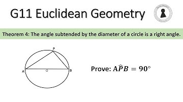Euclidean Geometry Theorem 4: Angle subtended by a diameter