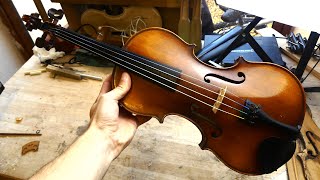 Ancient Violin Reparation - ASMR Full Restoration Video