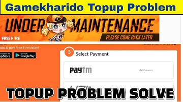 Gameskharido/Codashop Under Maintenance Topup Error Problem Solved